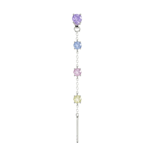 Orecchino Amabile Charmi Luce in argento e zirconi pastello MISURA UNICA