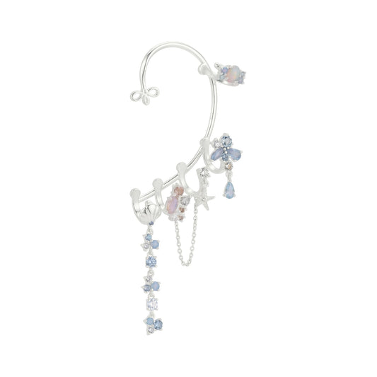 Cuffy Classic sinistro Amabile Calypso in argento e zirconi MISURA UNICA