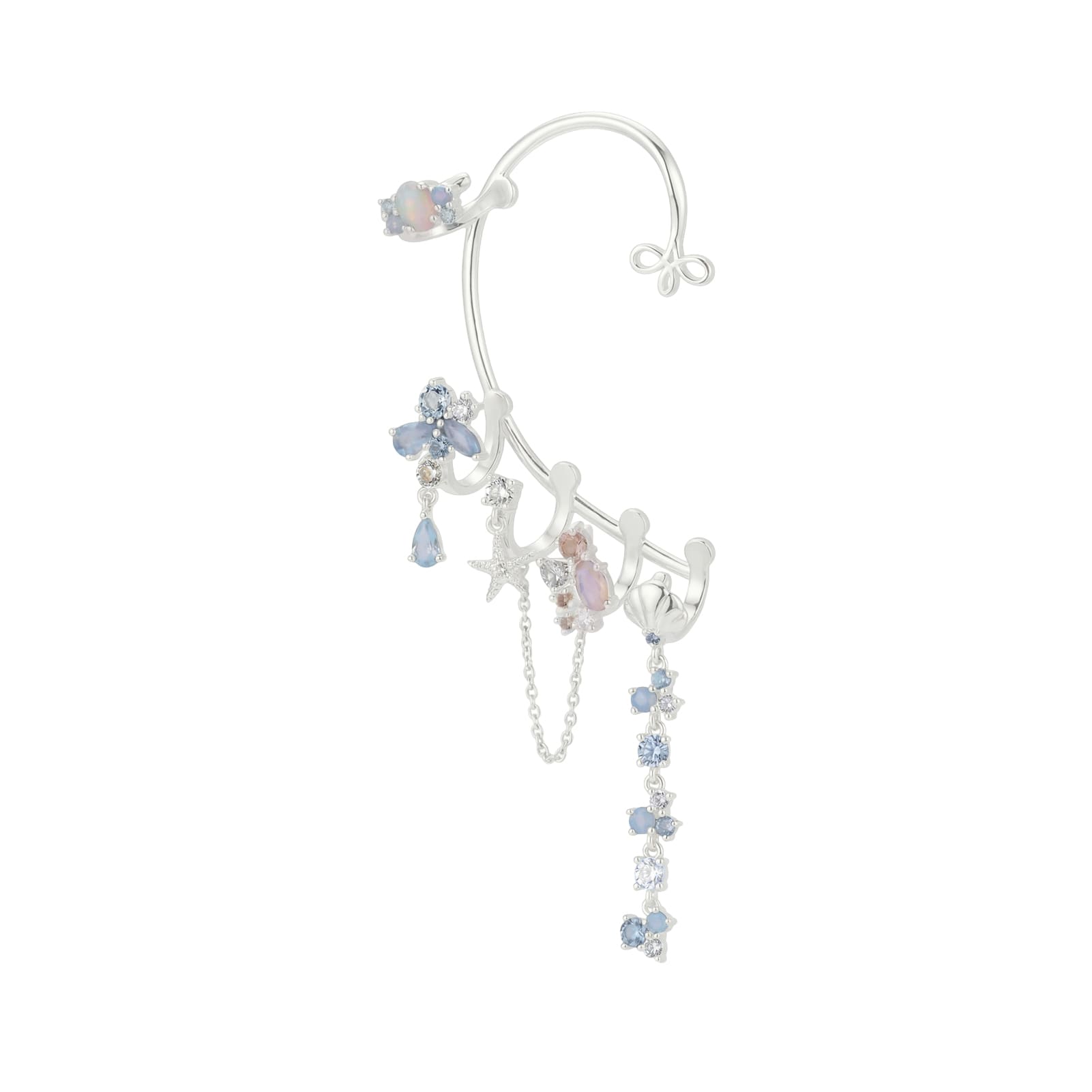 Cuffy Petit sinistro Amabile Calypso in argento e zirconi MISURA UNICA