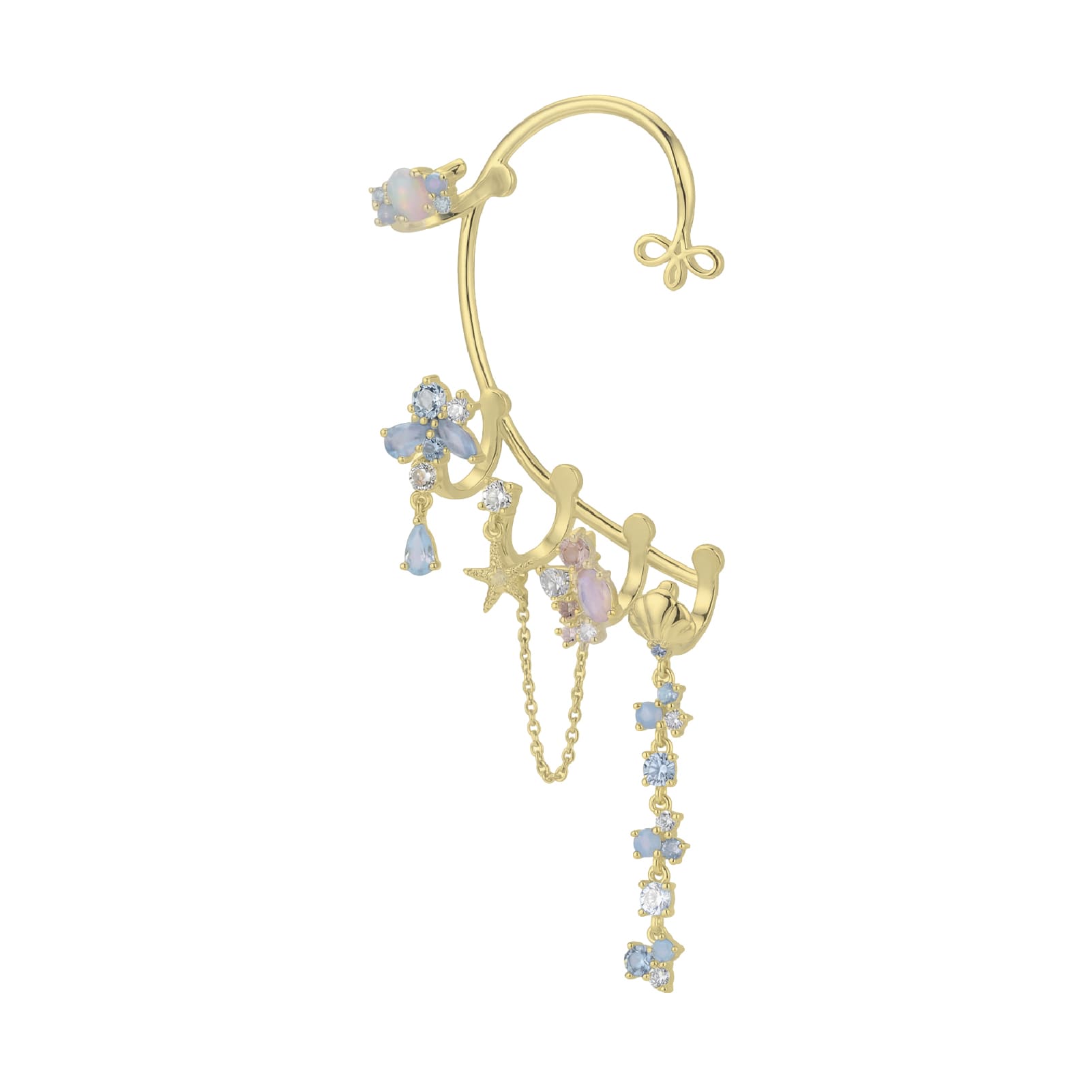 Cuffy Classic destro Amabile Calypso in argento dorato MISURA UNICA