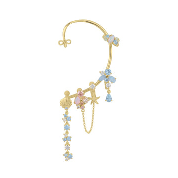 Cuffy Classic sinistro Amabile Calypso in argento dorato MISURA UNICA