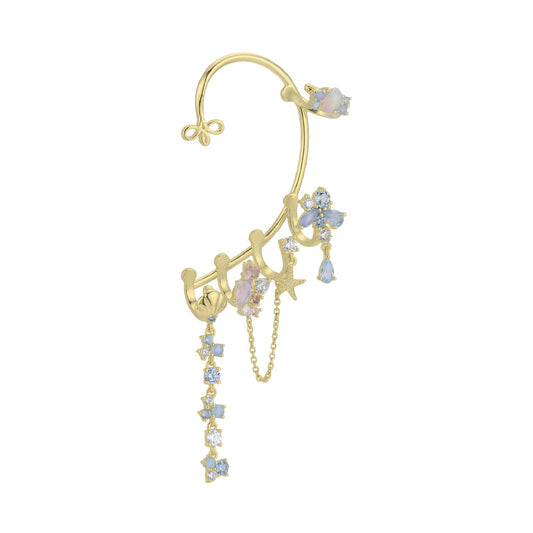Cuffy Classic sinistro Amabile Calypso in argento dorato MISURA UNICA