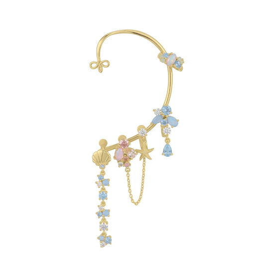 Cuffy Petit sinistro Amabile Calypso in argento dorato MISURA UNICA