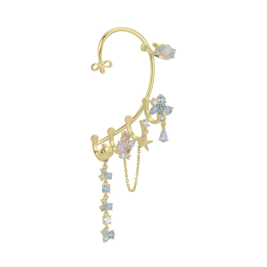 Cuffy Petit sinistro Amabile Calypso in argento dorato MISURA UNICA