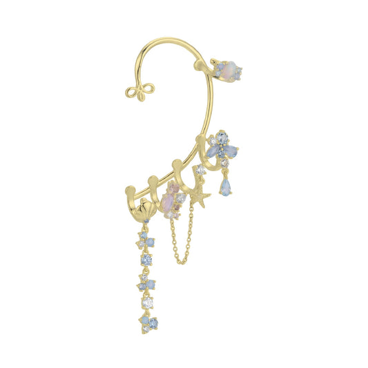 Cuffy Petit sinistro Amabile Calypso in argento dorato MISURA UNICA