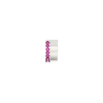 Orecchino Amabile Hoop Chérie destro argento e zirconi fucsia MISURA UNICA