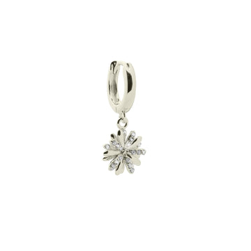 Orecchino Amabile Hoop Daisy in argento con margherita pendente MISURA UNICA