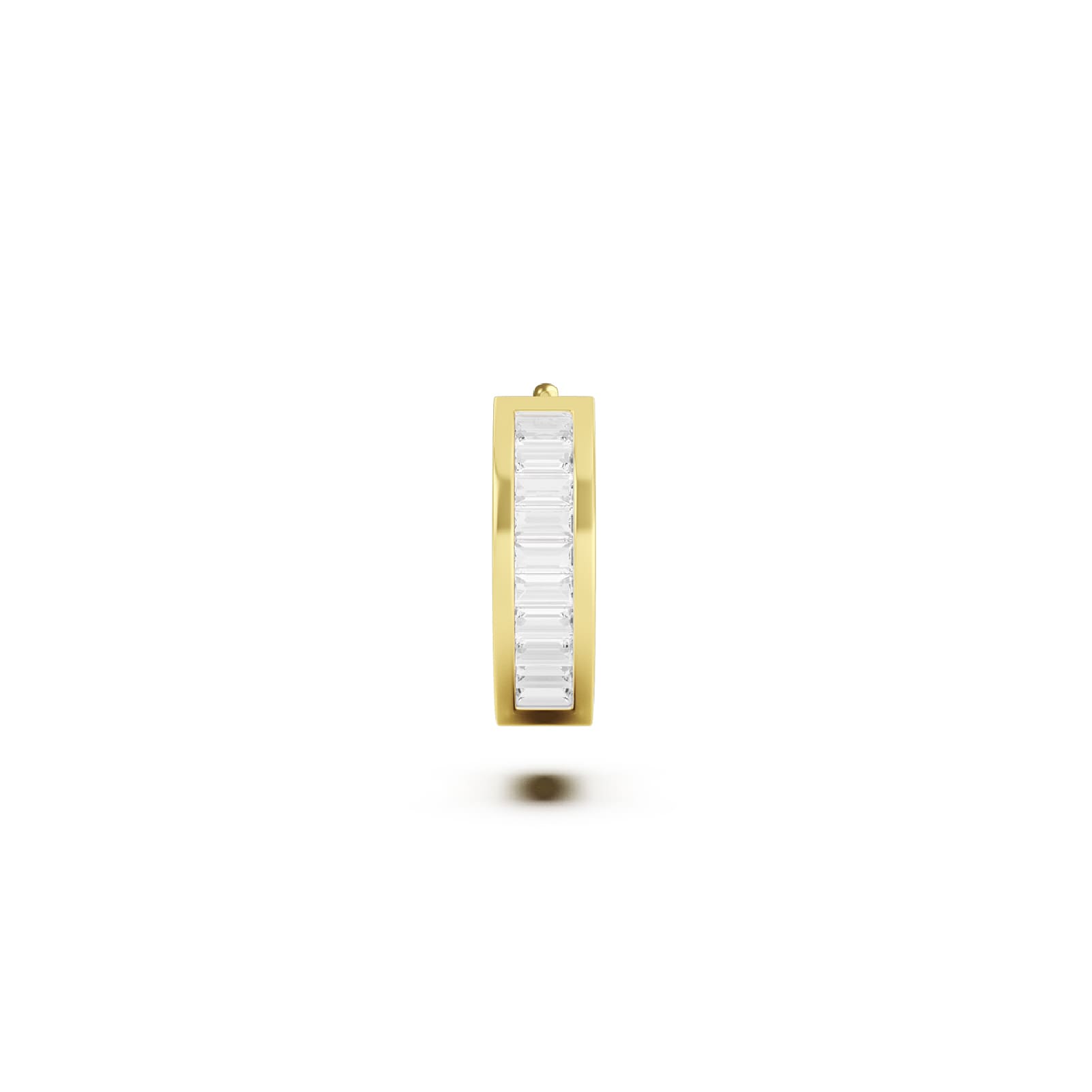 Orecchino Amabile Hoop Zirconia argento dorato e zircone bianco MISURA UNICA