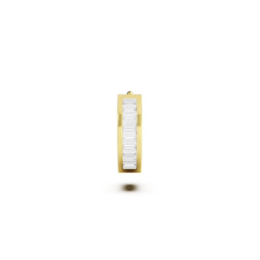 Orecchino Amabile Hoop Zirconia argento dorato e zircone bianco MISURA UNICA