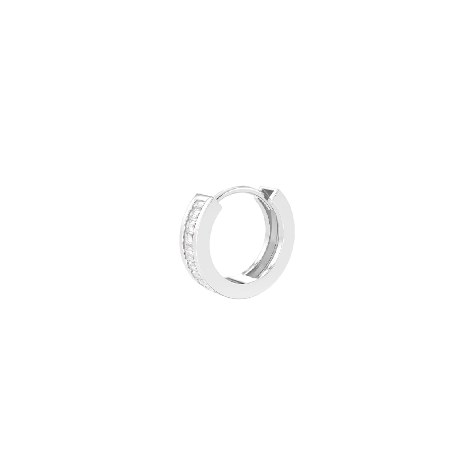 Orecchino Amabile Hoop Zirconia Mini argento zirconi bianchi MISURA UNICA