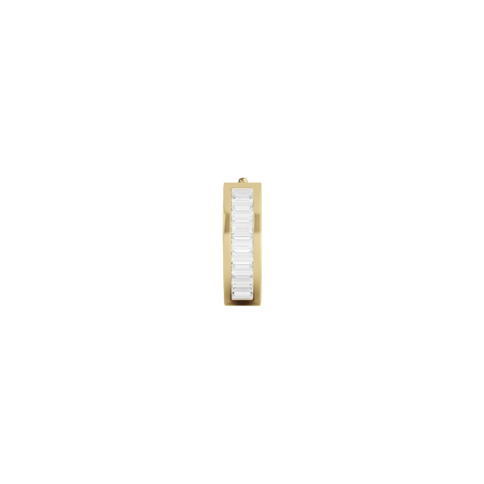 Orecchino Amabile Hoop Zirconia Mini argento dorato zirconi MISURA UNICA