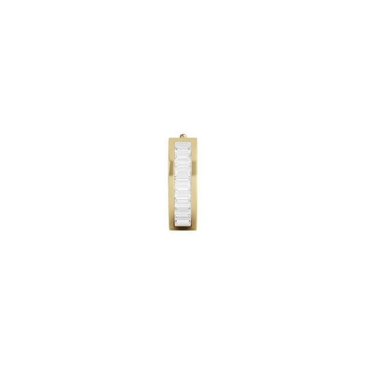 Orecchino Amabile Hoop Zirconia Mini argento dorato zirconi MISURA UNICA