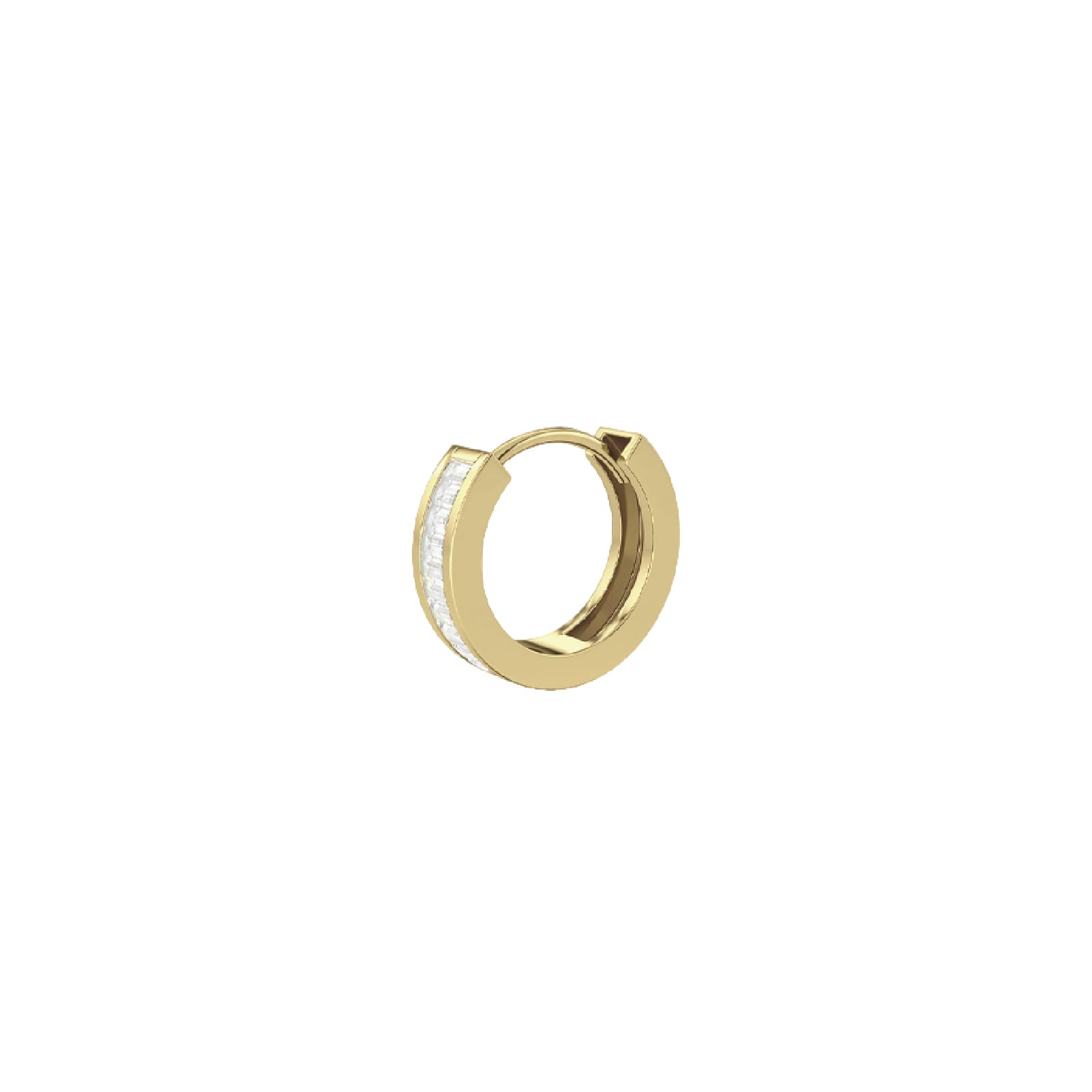 Orecchino Amabile Hoop Zirconia Mini argento dorato zirconi MISURA UNICA