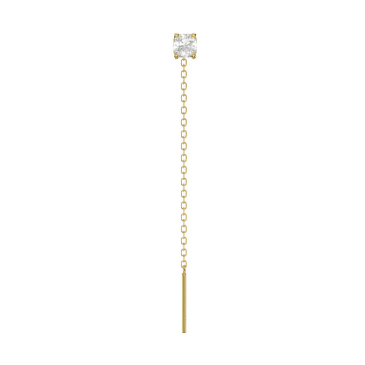Orecchino Amabile Lovli Luce argento dorato con zircone bianco MISURA UNICA