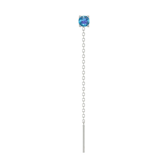 Orecchino Amabile Lovli Luce in argento con zircone azzurro MISURA UNICA