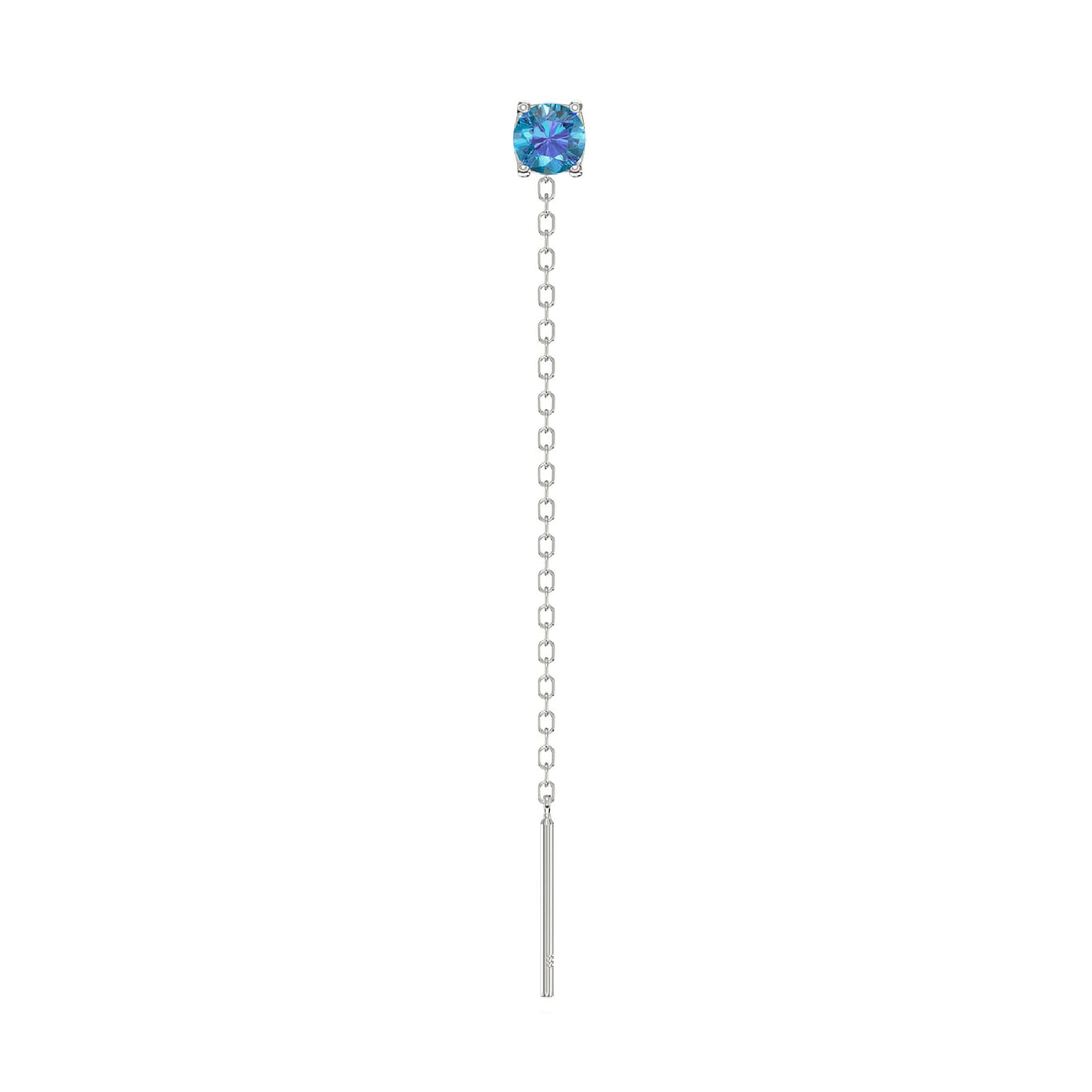 Orecchino Amabile Lovli Luce in argento con zircone azzurro MISURA UNICA