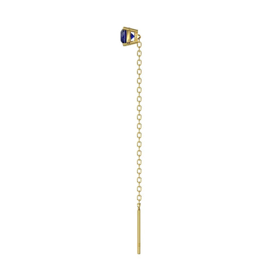 Orecchino Amabile Lovli Luce in argento dorato zircone blu MISURA UNICA