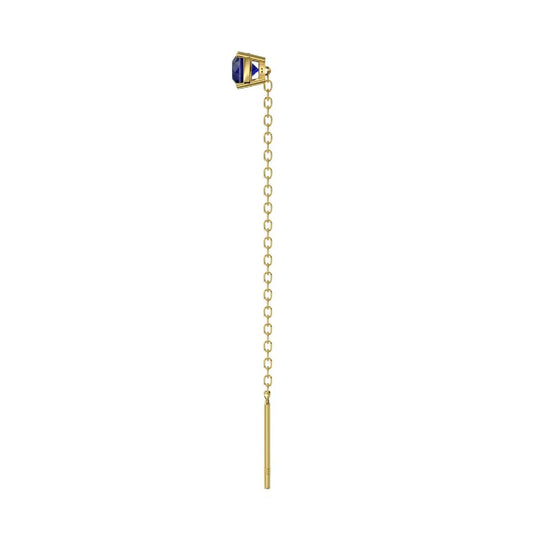 Orecchino Amabile Lovli Luce in argento dorato zircone blu MISURA UNICA