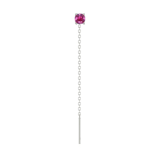 Orecchino Amabile Lovli Luce in argento con zircone fucsia MISURA UNICA