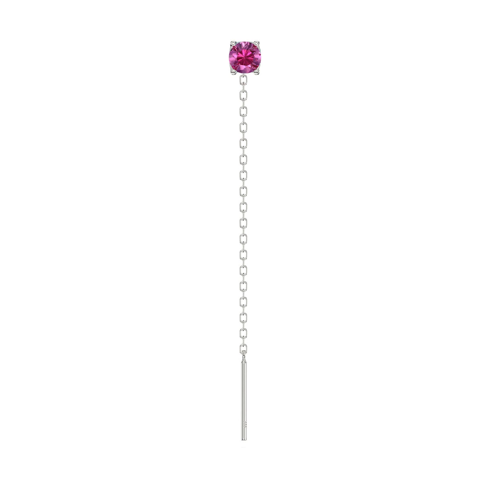 Orecchino Amabile Lovli Luce in argento con zircone fucsia MISURA UNICA