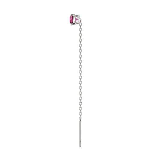 Orecchino Amabile Lovli Luce in argento con zircone fucsia MISURA UNICA
