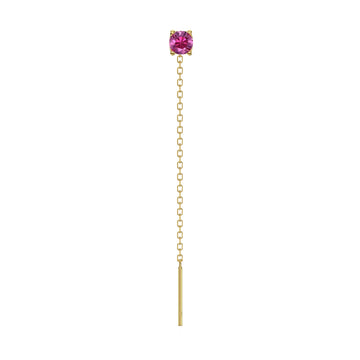 Orecchino Amabile Lovli Luce argento dorato e zircone fucsia MISURA UNICA