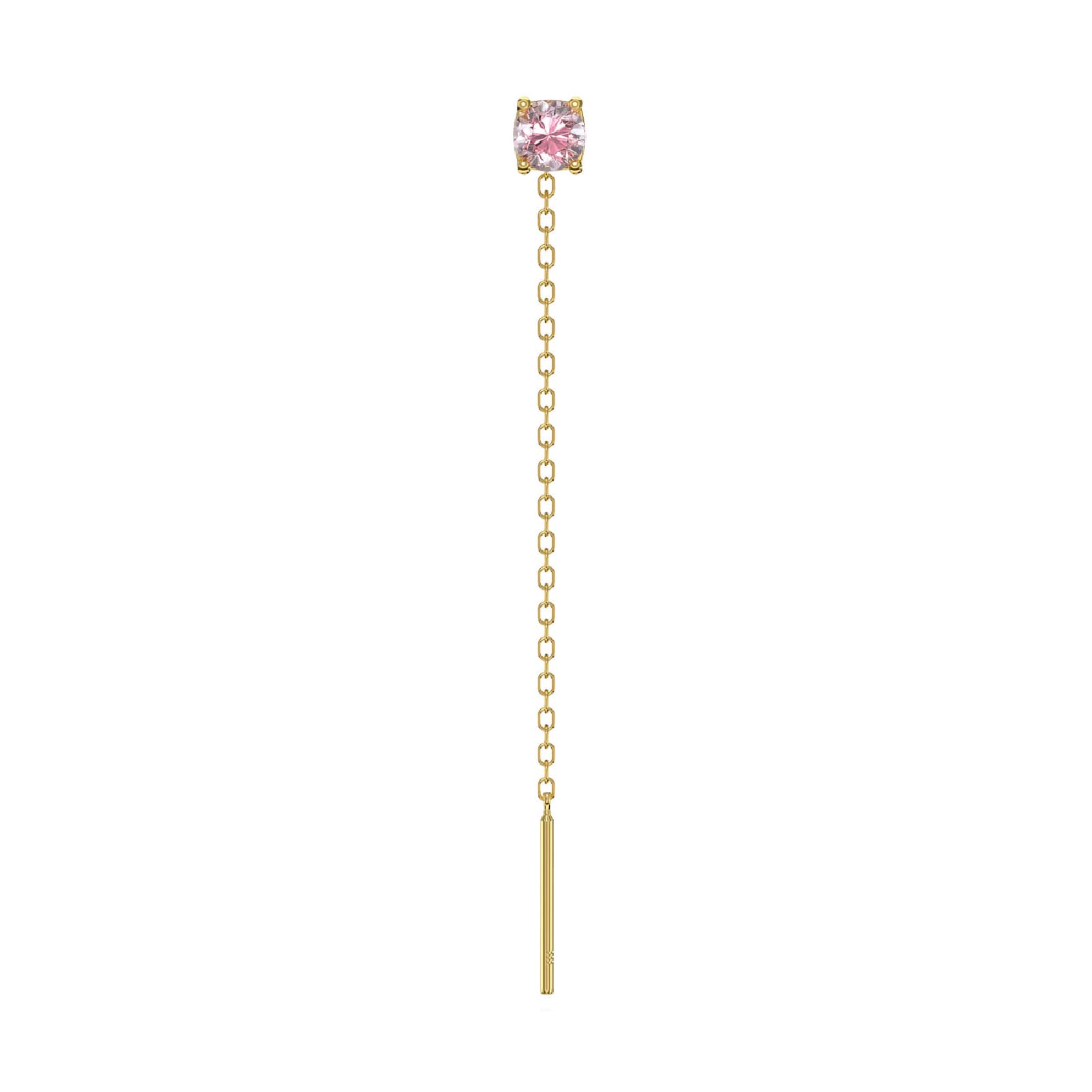 Orecchino Amabile Lovli Luce argento dorato e zircone rosa MISURA UNICA