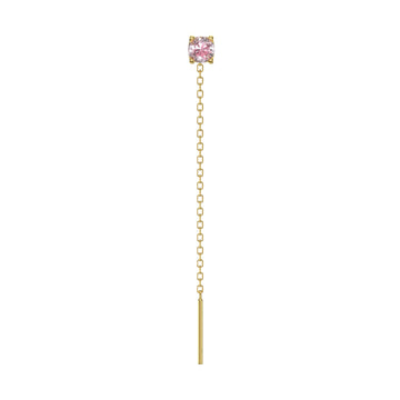 Orecchino Amabile Lovli Luce argento dorato e zircone rosa MISURA UNICA