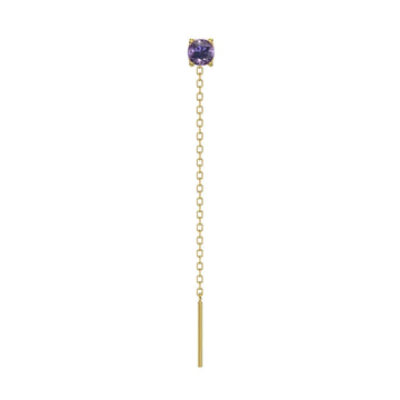 Orecchino Amabile Lovli Luce in argento dorato zircone viola MISURA UNICA