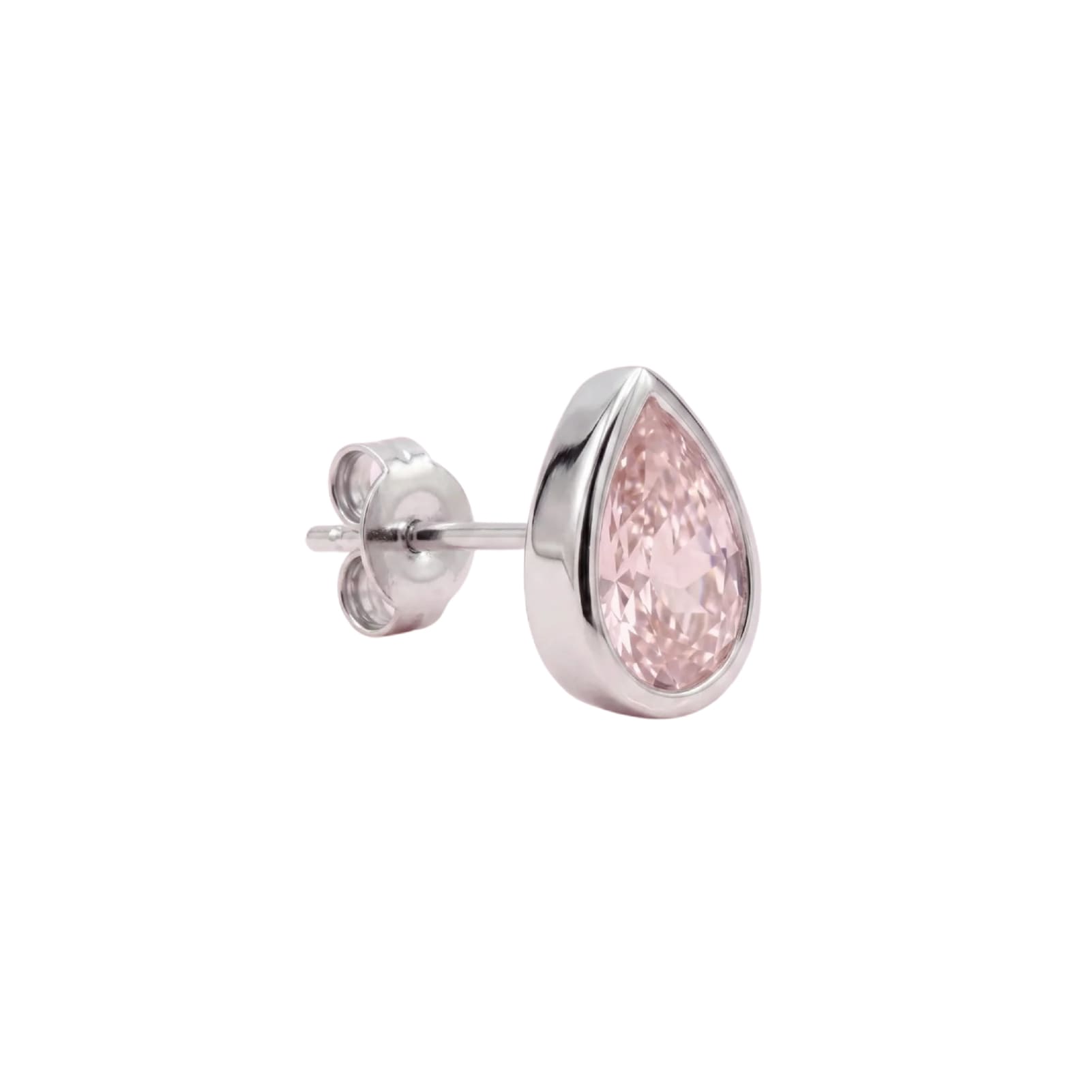 Orecchino Amabile Drop Rosa in argento e zircone rosa MISURA UNICA