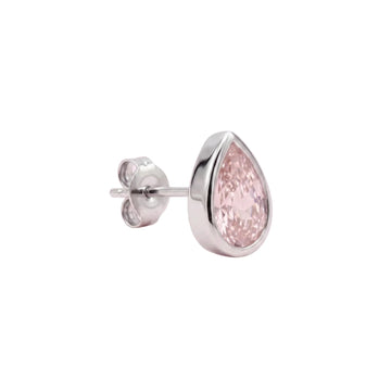 Orecchino Amabile Drop Rosa in argento e zircone rosa MISURA UNICA
