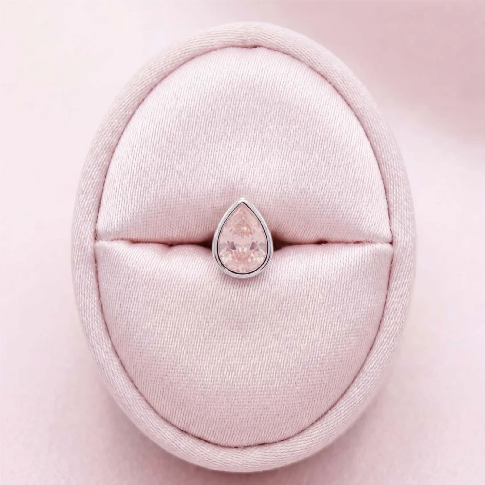 Orecchino Amabile Drop Rosa in argento e zircone rosa MISURA UNICA
