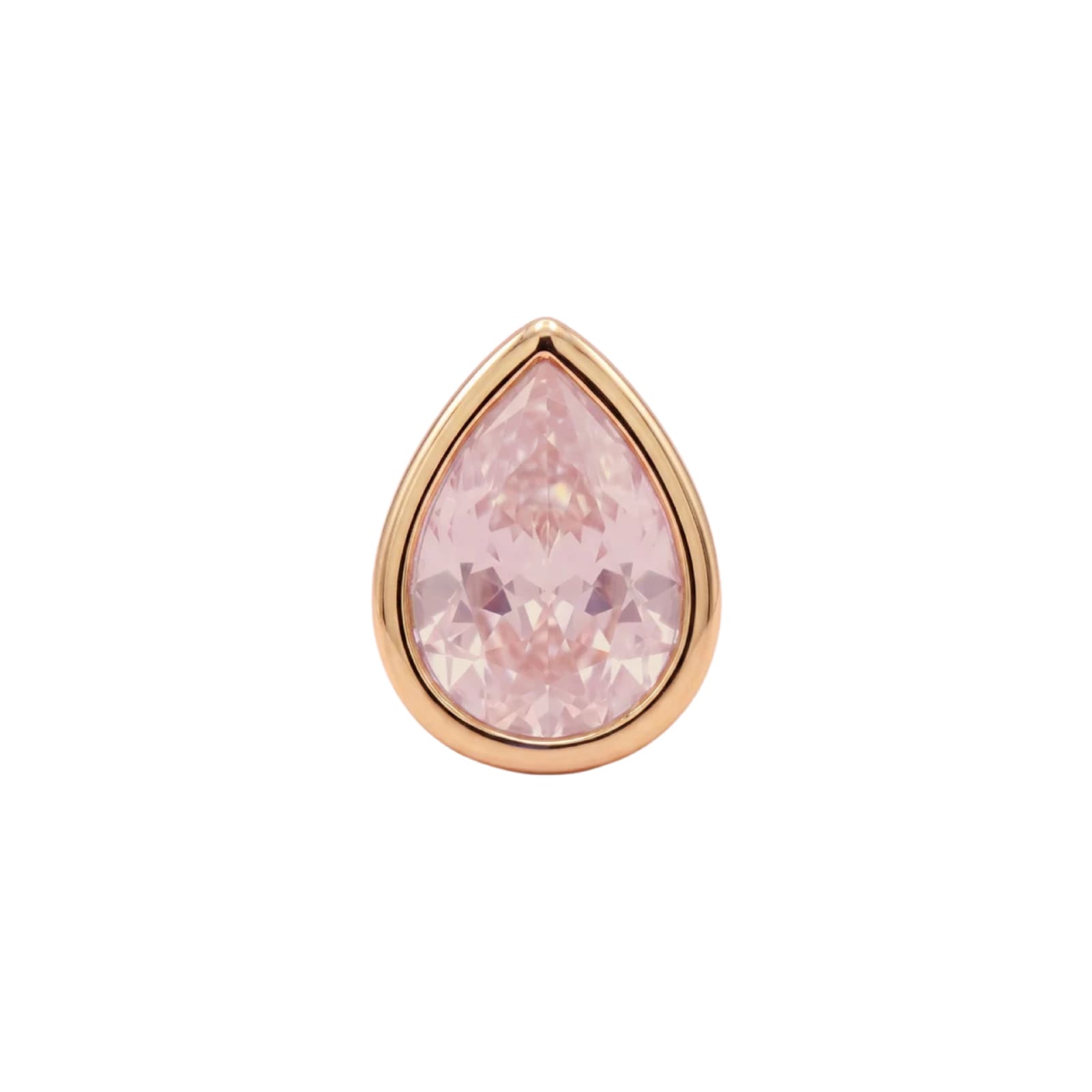 Orecchino Amabile Drop Rosa in argento dorato e zircone rosa MISURA UNICA