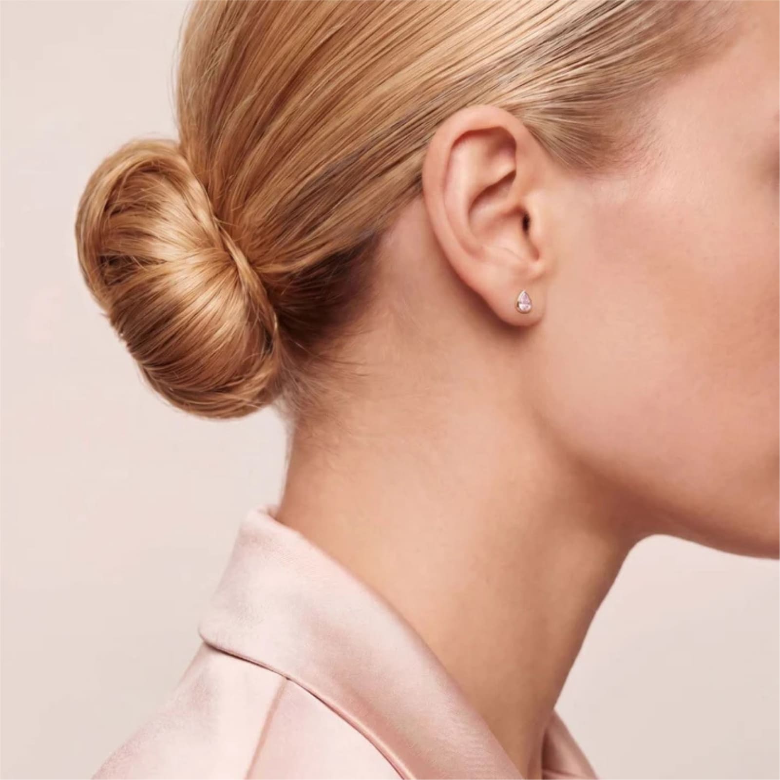Orecchino Amabile Drop Rosa in argento dorato e zircone rosa MISURA UNICA