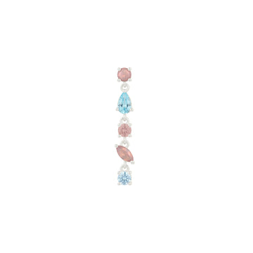 Orecchino Amabile Pink Lagoon destro argento e zirconi MISURA UNICA