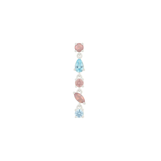 Orecchino Amabile Pink Lagoon destro argento e zirconi MISURA UNICA