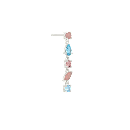 Orecchino Amabile Pink Lagoon destro argento e zirconi MISURA UNICA