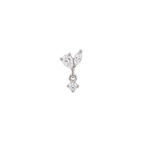 Orecchino sinistro Amabile Mini Lux argento zirconi bianchi MISURA UNICA