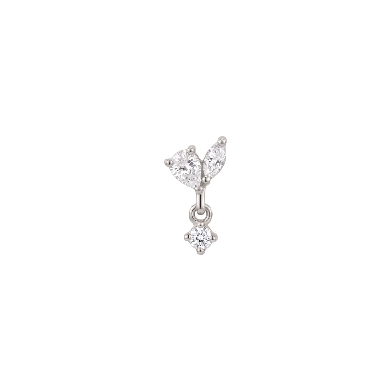 Orecchino sinistro Amabile Mini Lux argento zirconi bianchi MISURA UNICA