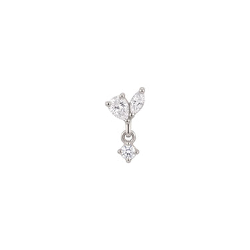 Orecchino sinistro Amabile Mini Lux argento zirconi bianchi MISURA UNICA