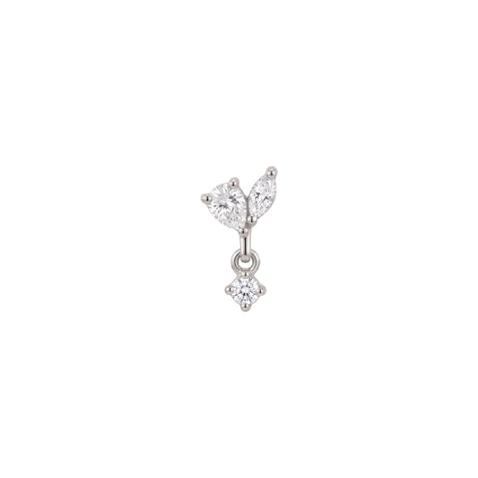 Orecchino sinistro Amabile Mini Lux argento zirconi bianchi MISURA UNICA