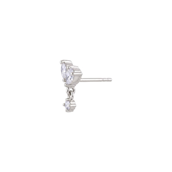 Orecchino sinistro Amabile Mini Lux argento zirconi bianchi MISURA UNICA