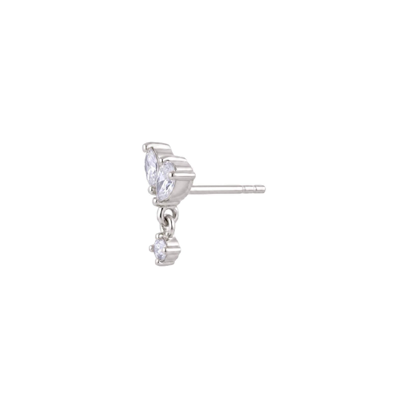 Orecchino sinistro Amabile Mini Lux argento zirconi bianchi MISURA UNICA