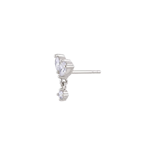 Orecchino sinistro Amabile Mini Lux argento zirconi bianchi MISURA UNICA