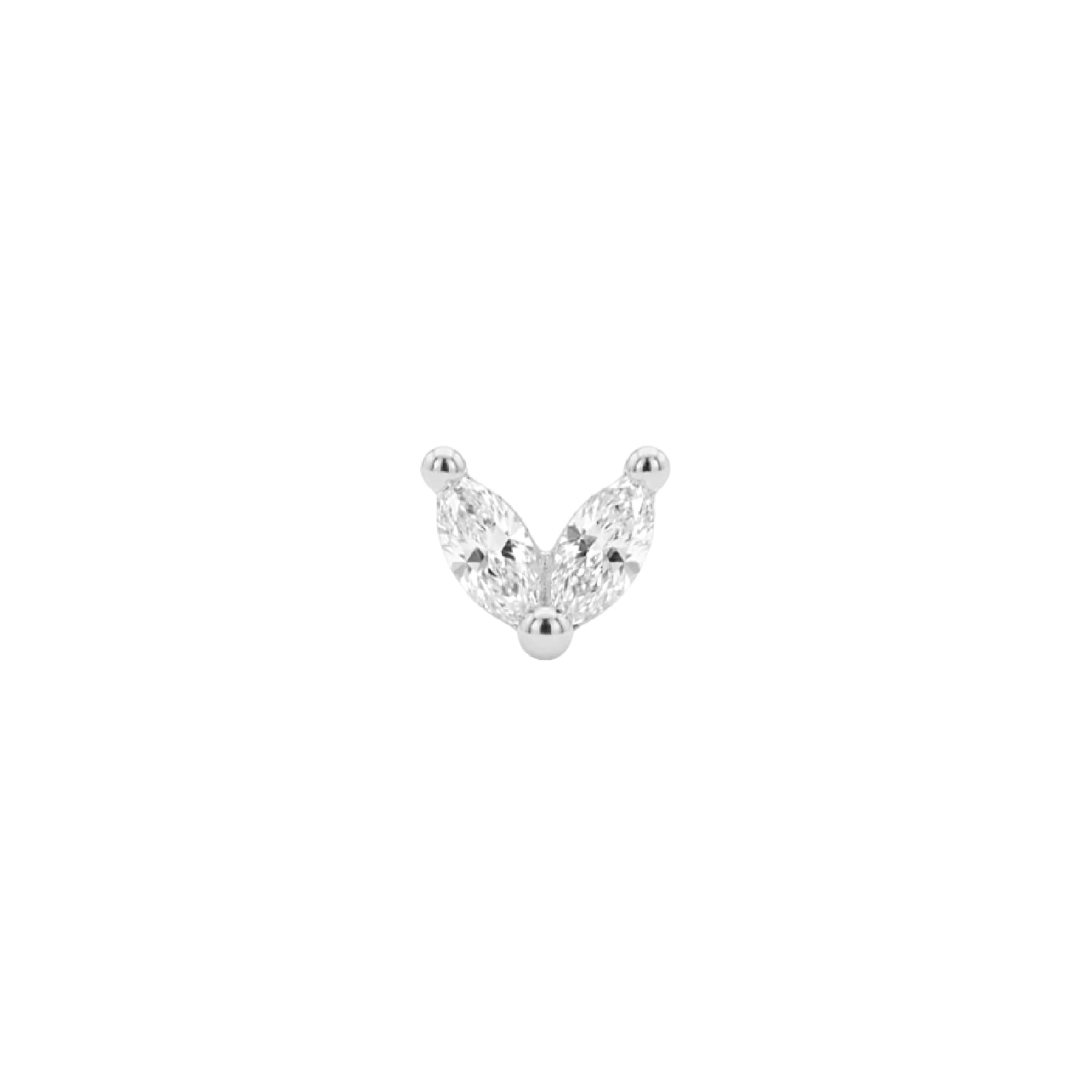 Orecchino Amabile Micro Glow in argento e zirconi bianchi MISURA UNICA