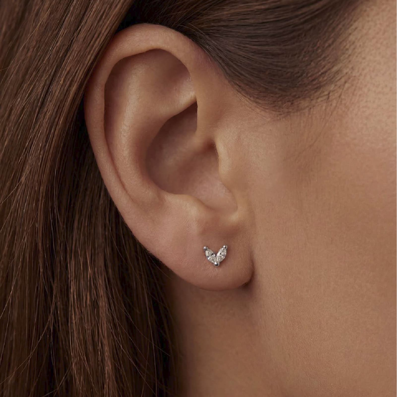 Orecchino Amabile Micro Glow in argento e zirconi bianchi MISURA UNICA