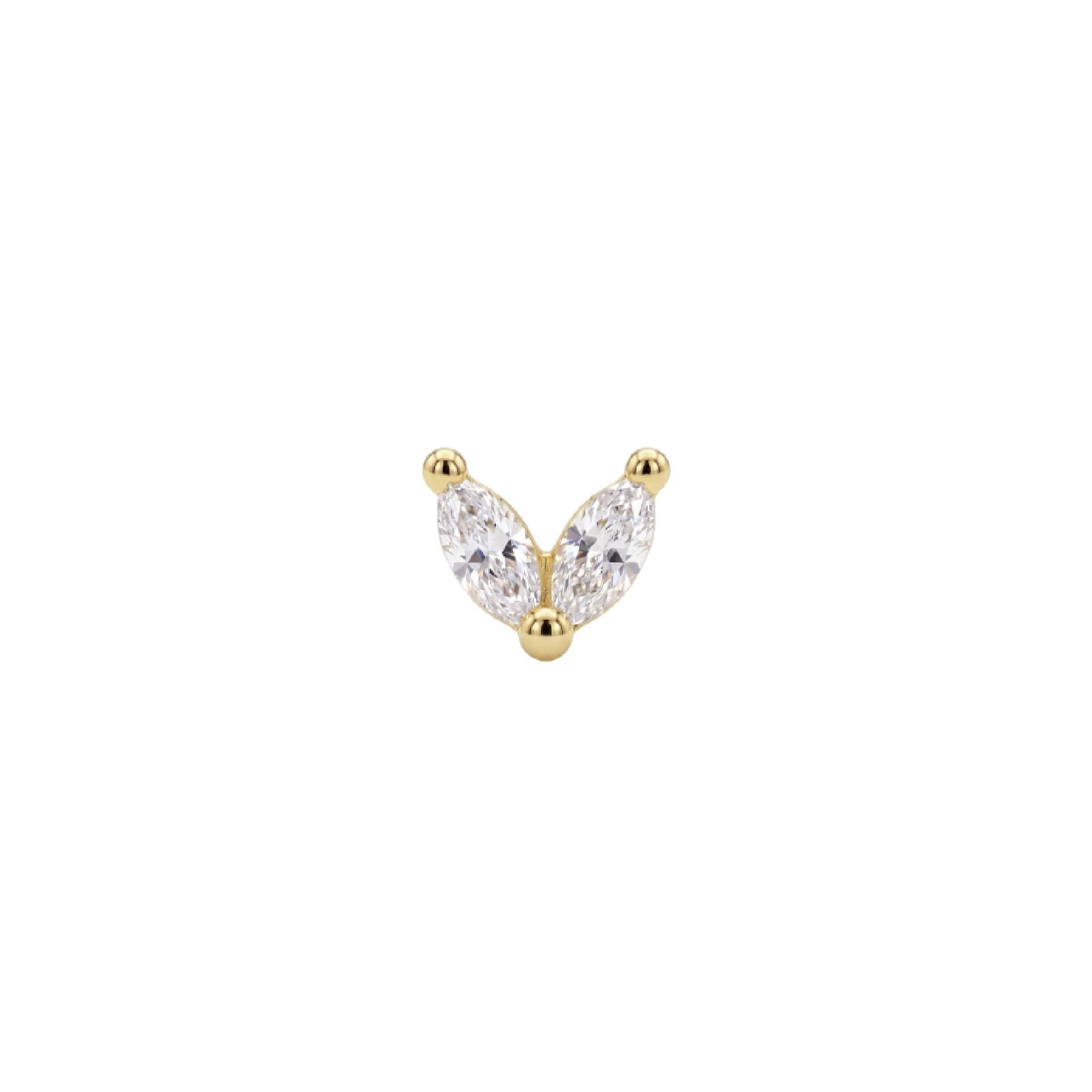 Orecchino Amabile Micro Glow in argento dorato e zirconi MISURA UNICA