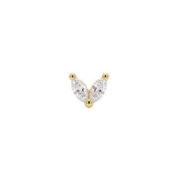 Orecchino Amabile Micro Glow in argento dorato e zirconi MISURA UNICA