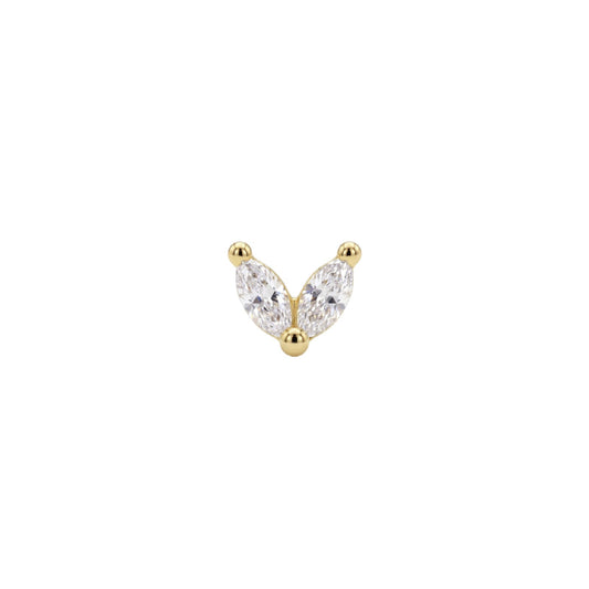 Orecchino Amabile Micro Glow in argento dorato e zirconi MISURA UNICA