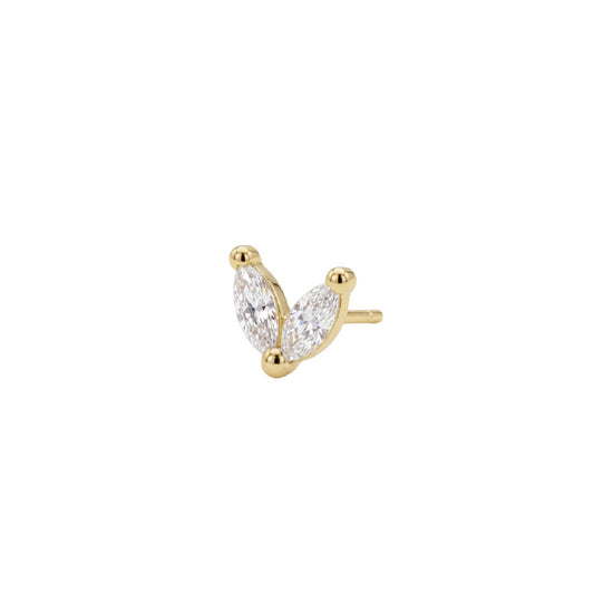 Orecchino Amabile Micro Glow in argento dorato e zirconi MISURA UNICA